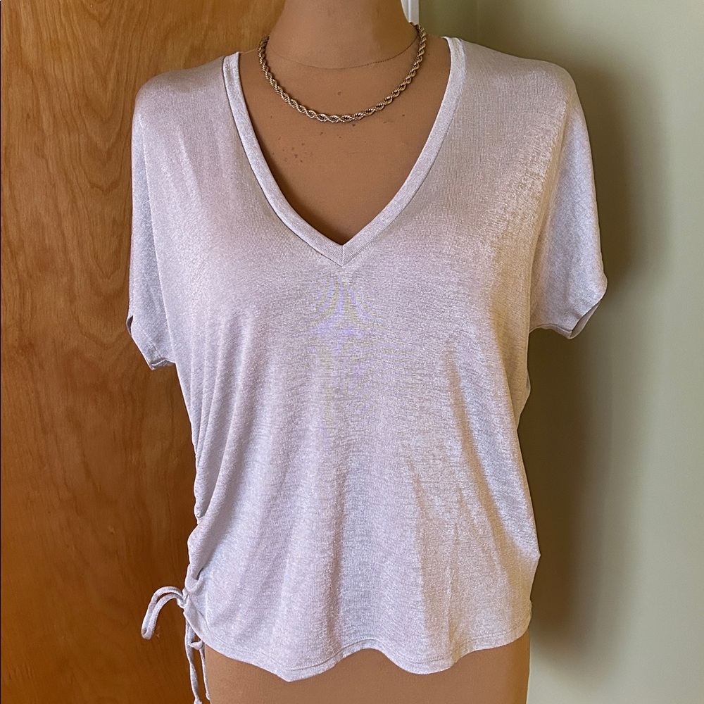 Express gold shimmering top size small